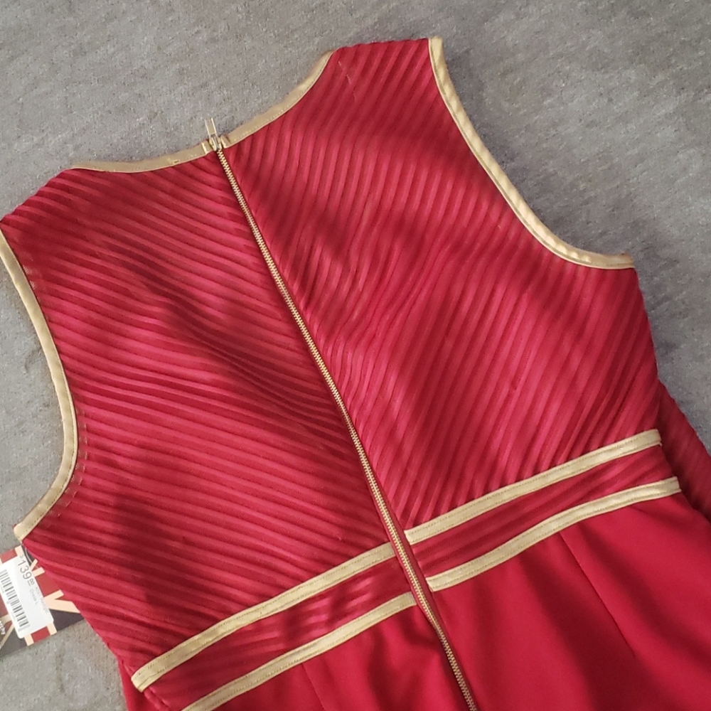 Red & Gold Dress - Picture 5 of 6